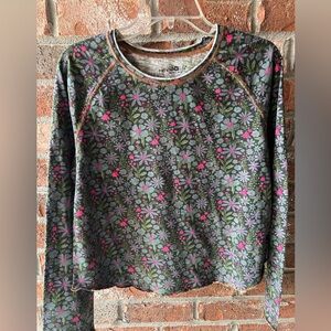 NATURAL LIFE Lily Cotton Long Sleeve Tee Shirt -size Large